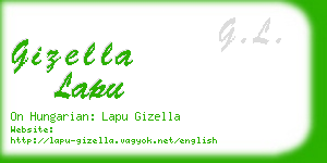 gizella lapu business card